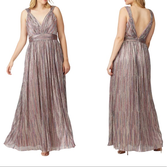 catherine deane Dresses & Skirts - Catherine deane Niya Gown Iridescent V neck Open Back